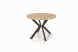 Розкладний стіл PERONI Чорний, золотий дуб, овальний, круглий ламінований Halmar Польща