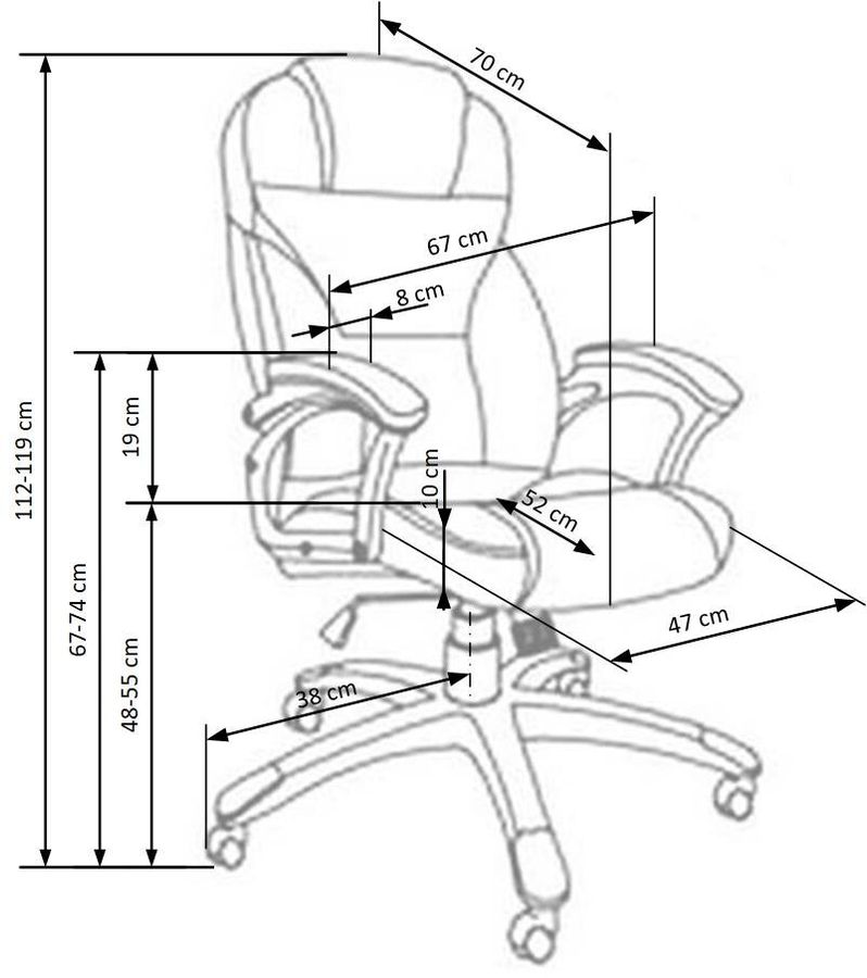 Кресло для кабинета Desmond механизм Tilt, металл серый/экокожа коричневый Halmar Польша