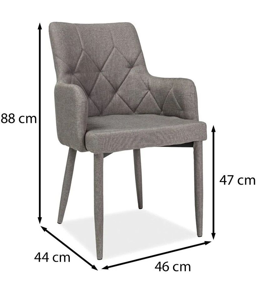 Удобный стул в гостиную Ricardo SIGNAL серый в скандинавском стиле Польша
