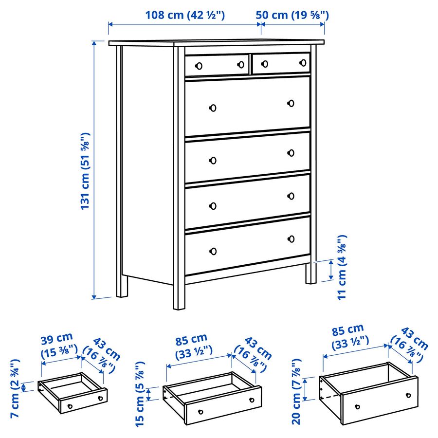 ИКЕА Комод HEMNES ХЕМНЭС, 602.392.73 фото - artos.in.ua