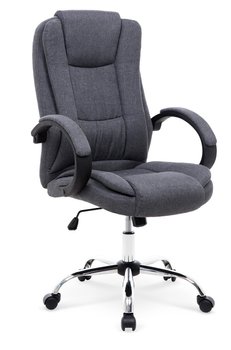 Кресло для кабинета Relax 2 механизм Tilt, хромированный металл/ткань темно-серый Halmar Польша