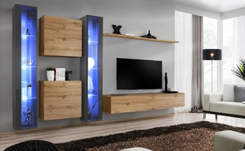 Комплект мебели в гостиную ASM Switch XVI GWT SW 16 Графит/Дуб Вотан из Польши
