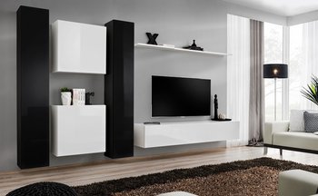 Комплект мебели в гостиную ASM Switch VI 26 ZW SW 6 Черный матовый/Белый глянцевый из Польши