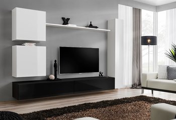 Комплект мебели в гостиную ASM Switch VIII 26 WS SW 8 Белый матовый/Черный глянцевый из Польши