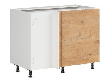 Тумба кухонная нижняя BRW Hamper 125&times;65 &mdash; альпийский белый / дуб Ланселот, левое открывание фото - artos.in.ua