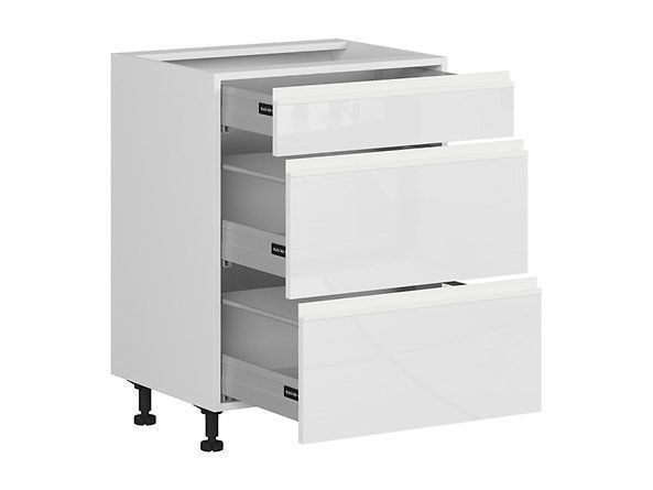 Нижняя кухонная тумба BRW Sole K10-FH_D3S_60/82_2STB/STB-BAL/BIP, белый глянцевый/альпийский белый, из Польши фото - artos.in.ua
