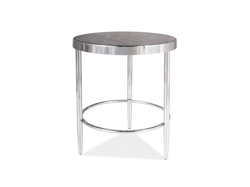Металевий столик SIGNAL AURORA Сріблястий НА 3 ХРОМОВАНИХ НІЖКАХ в стилі хай-тек ПОЛЬЩА
