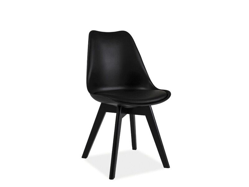 Пластиковый кухонный стул KRIS II SIGNAL черный в стиле лофт Польша