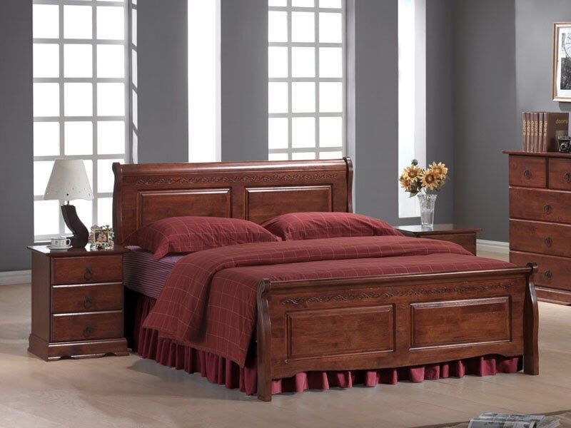 Двуспальная деревянная кровать BOSTON 2 SIGNAL 160X200 античная вишня Польша