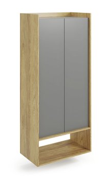Навесный шкаф MOBIUS 2D корпус: натуральный гикори, фасады - серый Halmar Польша