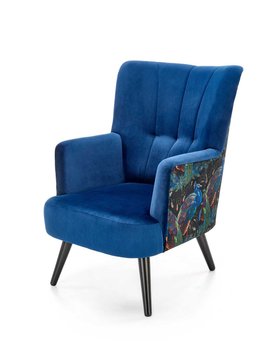 Крісло для відпочинку PAGONI темно-синій/чорний Halmar Польща