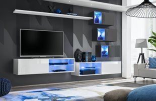 Комплект меблів у вітальню ASM Switch XXIV 27 WG SW 24 Білий матовий / Білий глянцевий / Графіт матовий / Графіт глянсовий фото - artos.in.ua