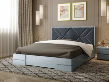 Двуспальная кровать для спальни Элит ARBOR DREV серая