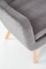 Кресло для отдыха в гостиную, спальню Marvel дерево черный/бархатная ткань серый Halmar Польша