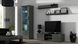 Стенка в гостиную под телевизор Cama Soho 7 192x200x43 Серый мат/Серый глянец Польша