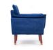 Кресло для отдыха в гостиную, спальню Rezzo дерево темный орех/бархатная ткань темно-синий Halmar Польша