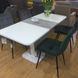 Дизайнерський обідній розкладний стіл CALIPSO 110x68 SIGNAL білий мат Польща