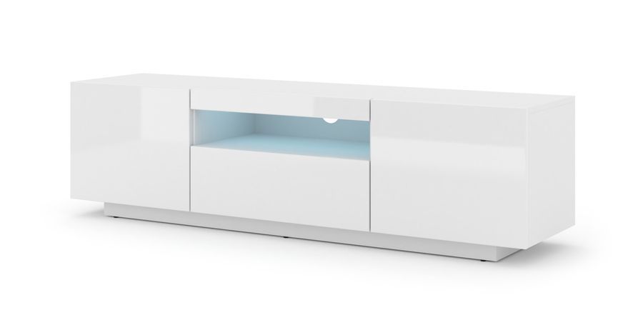 Тумба для під телевізор AURA 150 білий мат/білий глянець BIM FURNITURE фото - artos.in.ua