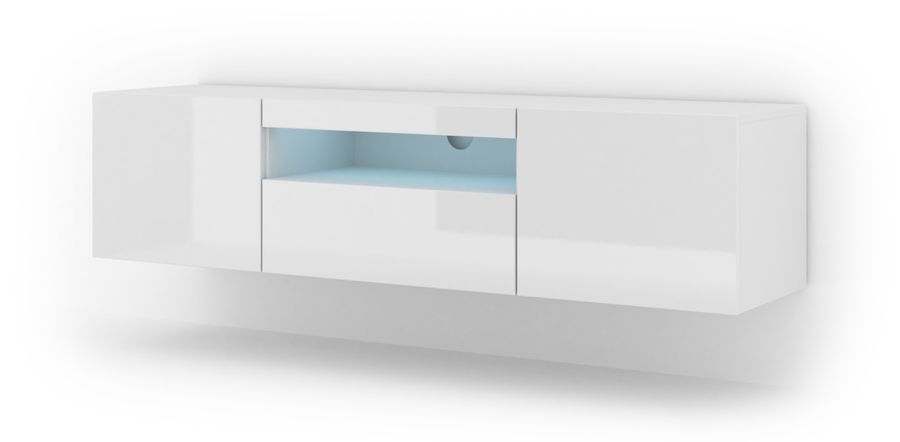 Тумба для під телевізор AURA 150 білий мат/білий глянець BIM FURNITURE фото - artos.in.ua