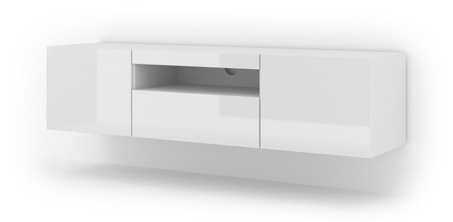 Тумба для під телевізор AURA 150 білий мат/білий глянець BIM FURNITURE фото - artos.in.ua