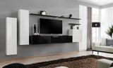 Комплект мебели в гостиную ASM Switch I 26 WS SW 1 Белый матовый/Черный глянцевый из Польши фото - artos.in.ua