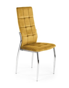 Металевий стілець K416 оксамитова тканина гірчиця Halmar Польща