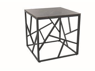 Журнальный стол ESCADA B III 55x55 Signal - под серый мрамор/черный фото - artos.in.ua