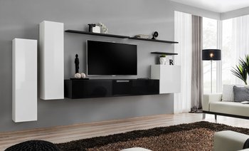 Комплект мебели в гостиную ASM Switch I 26 WS SW 1 Белый матовый/Черный глянцевый из Польши