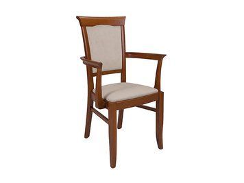 Стілець дерев'яний BRW Kent_P D09-TXK_KENT_P-TX017-1-ARUBA_3_BEIGE, каштан фото - artos.in.ua
