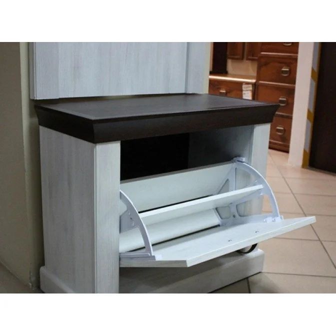 Вешалка с тумбой VMV Holding Lavenda 69 см, сосна норвежская/дуб шоколадный фото - artos.in.ua