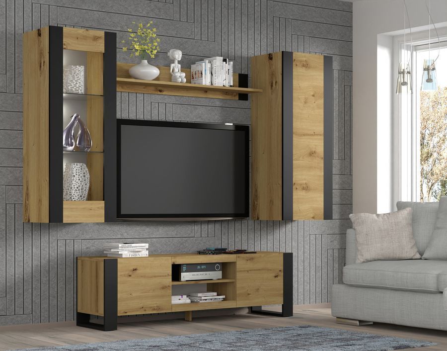 Тумба під ТВ MONDI 158 дуб артизан BIM FURNITURE фото - artos.in.ua