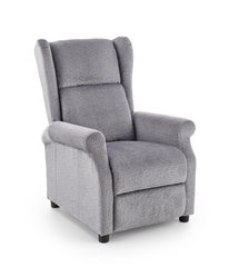 Мягкие кресла фото Кресло раскладное для отдыха в гостиную, спальню Agustin дерево черный/ткань серый Halmar Польша - artos.in.ua