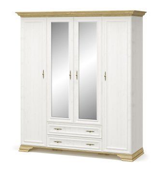 Шафа 4Д2Ш із дзеркалами Іріс LUX Меблі Сервіс, 189,6 см, Андерсен / дуб золотий фото - artos.in.ua