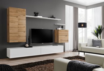 Комплект мебели в гостиную ASM Switch II WTW SW 2 Дуб Вотан/Дуб Вотан/Белый матовый из Польши
