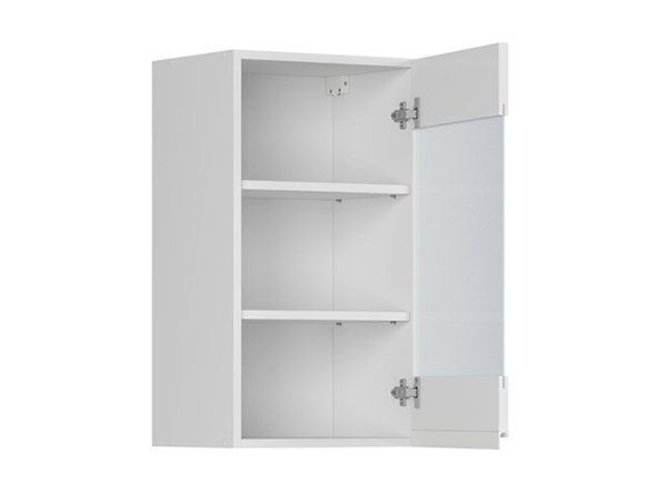Верхняя кухонная тумба BRW szafka gorna z witryna K10-FH_G_40/72_PV-BAL/BIP, белый глянцевый/альпийский белый, из Польши фото - artos.in.ua