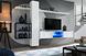 Комплект мебели в гостиную ASM Switch Met V 27 WS SWM 5 Белый матовый/Черный глянцевый из Польши