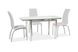 Белый раскладной стеклянный стол GD-019 100-150x70см SIGNAL обеденный стол на 8 человек Польша
