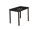 Стол с рисунком DAMAR 100X60 SIGNAL Черный на хром ножках из закаленного стекла Польша