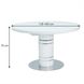 Дизайнерський стіл Stratos 120 SIGNAL Білий Загартоване скло нержавіюча сталь Польща