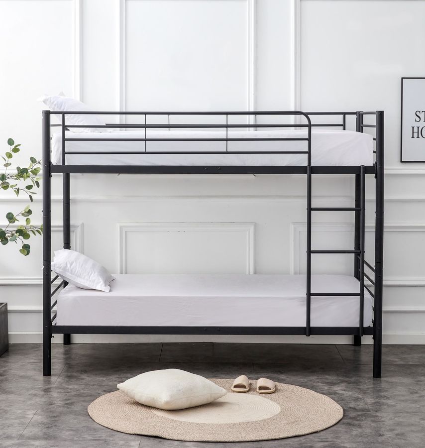 Двоярусне ліжко Buny Bunk Lead чорне Halmar фото - artos.in.ua