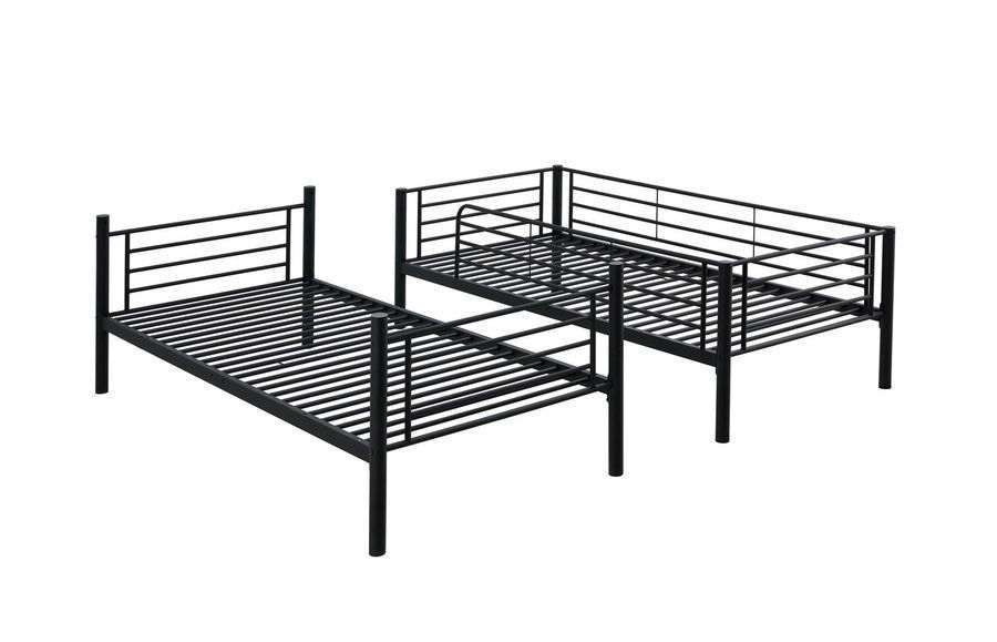 Двоярусне ліжко Buny Bunk Lead чорне Halmar фото - artos.in.ua