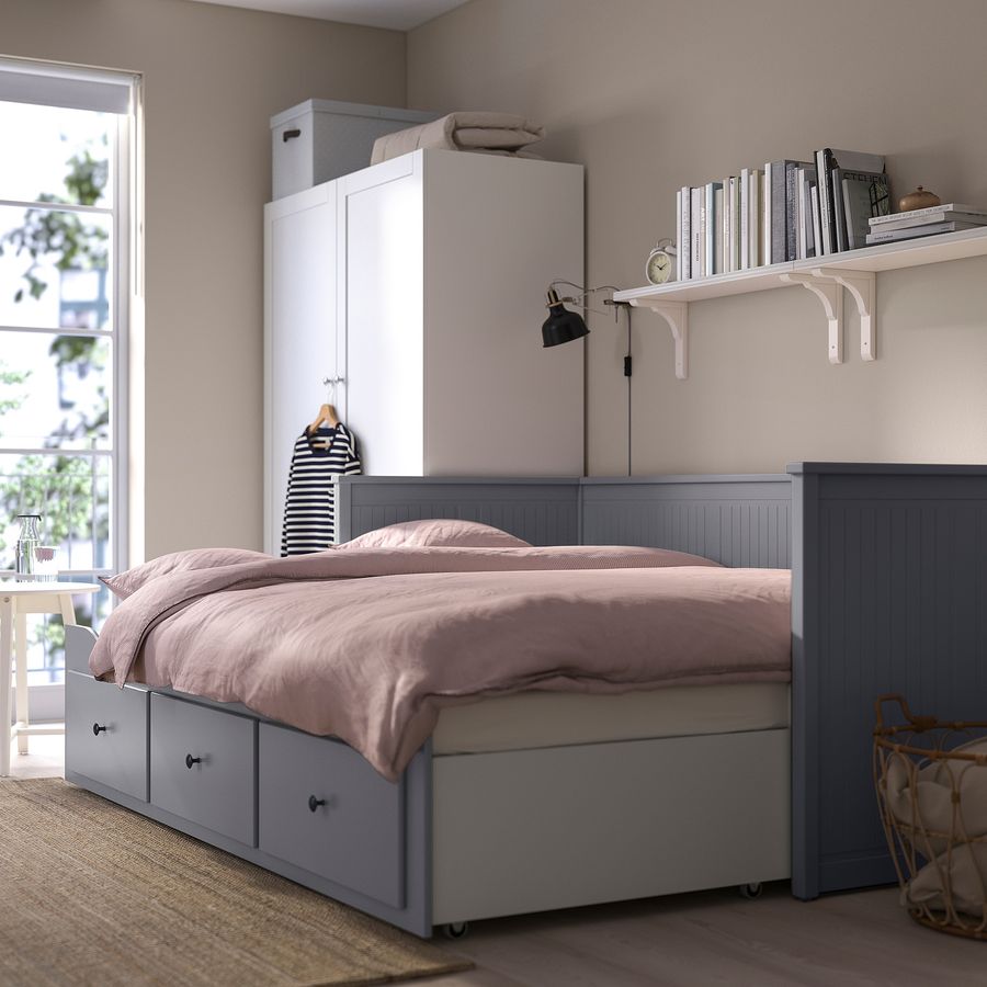 ІКЕА Кушетка з 3 висувними ящиками HEMNES ХЕМНЕС, 993.909.48 фото - artos.in.ua