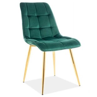 Дизайнерське крісло на кухню Chic SIGNAL зелений велюр у стилі модерн. фото - artos.in.ua