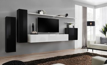 Комплект мебели в гостиную ASM Switch I 26 ZW SW 1 Черный матовый/Белый глянцевый из Польши