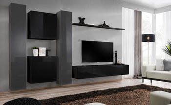 Комплект мебели в гостиную ASM Switch VI 27 GZ SW 6 Графит матовый/Гафит глянцевый ПВХ из Польши