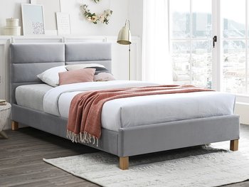 Ліжко з оксамитовою оббивкою SIERRA 120x200 Signal - світло-сірий Bluvel 03 Польща