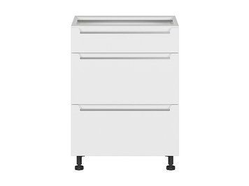 Нижня кухонна тумба BRW Iris K10-FB_D3S_60/82_2SMB/SMB-BAL/BISM, білий супер мат, альпійський білий фото - artos.in.ua