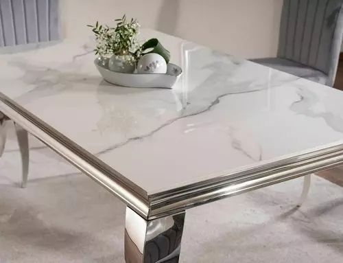 Обеденный стол Prince Ceramic Signal 180&times;90&times;75, белый, керамика фото - artos.in.ua