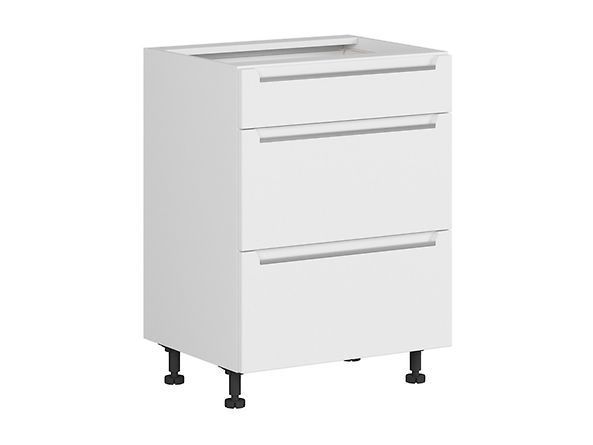Нижня кухонна тумба BRW Iris K10-FB_D3S_60 / 82_2SMB / SMB-BAL / BISM, білий супер мат / альпійський білий, фото - artos.in.ua