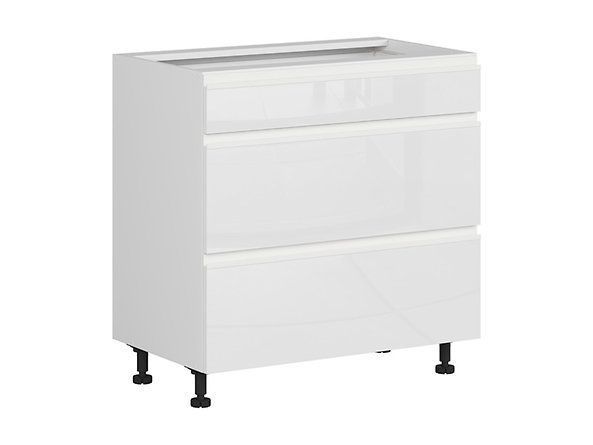 Нижняя кухонная тумба BRW Sole K10-FH_D3S_80/82_2SMB/SMB-BAL/BIP, белый глянцевый/альпийский белый, из Польши фото - artos.in.ua